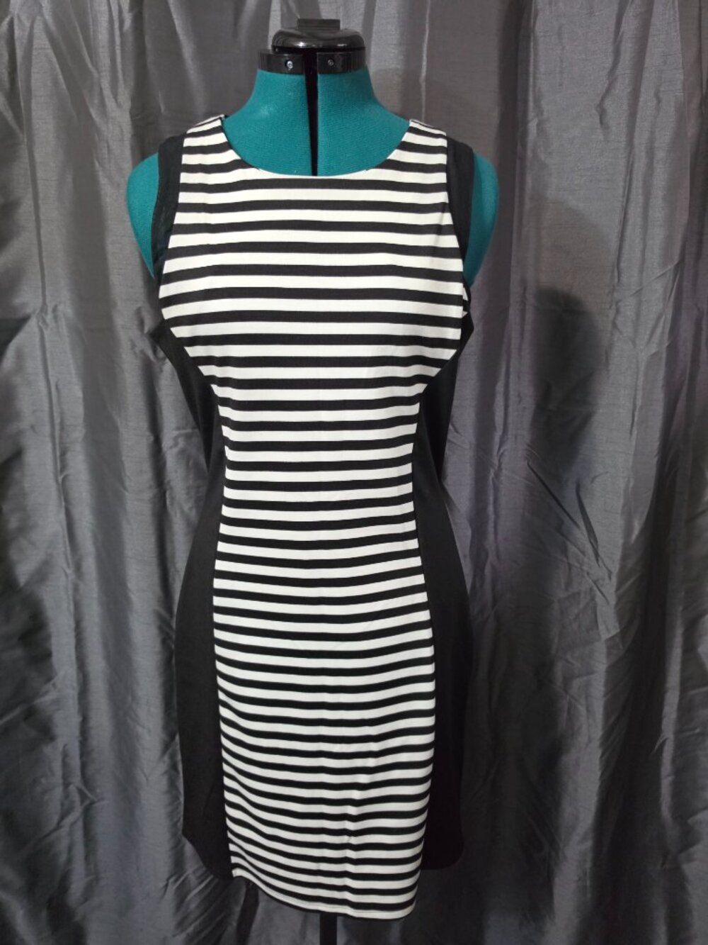 Socialite Striped Pencil Dress - Size Large
